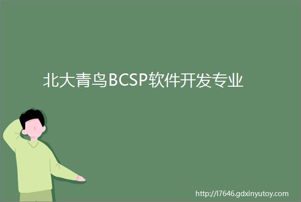 北大青鸟BCSP软件开发专业